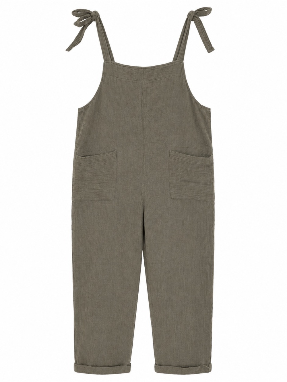 Smash + Tess x Jillian Harris Organic Cotton Romper Sage Green Tie Strap Medium - Picture 2 of 11